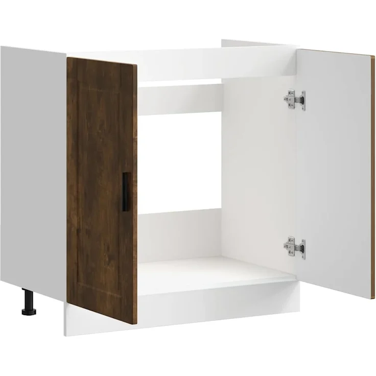 vidaXL Spülenunterschrank Porto Räuchereiche 80x46x81,5 cm 853932 – Bild 4
