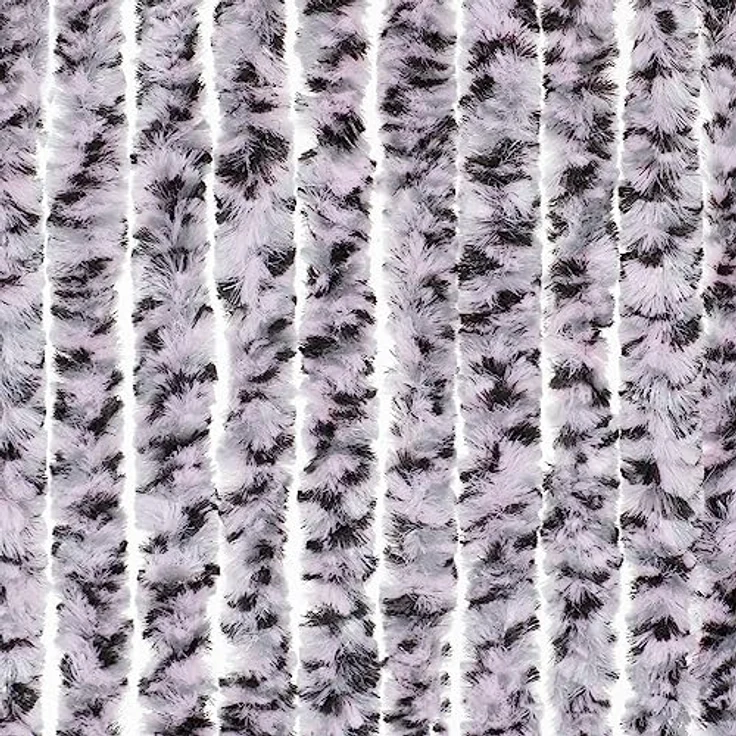 Moritz Flauschvorhang aus Chenille 56 x 185 cm pink/grau/schwarz meliert Türvorhang als Fliegenschutz Insektenschutz für Camping Wohnwagen – Bild 1