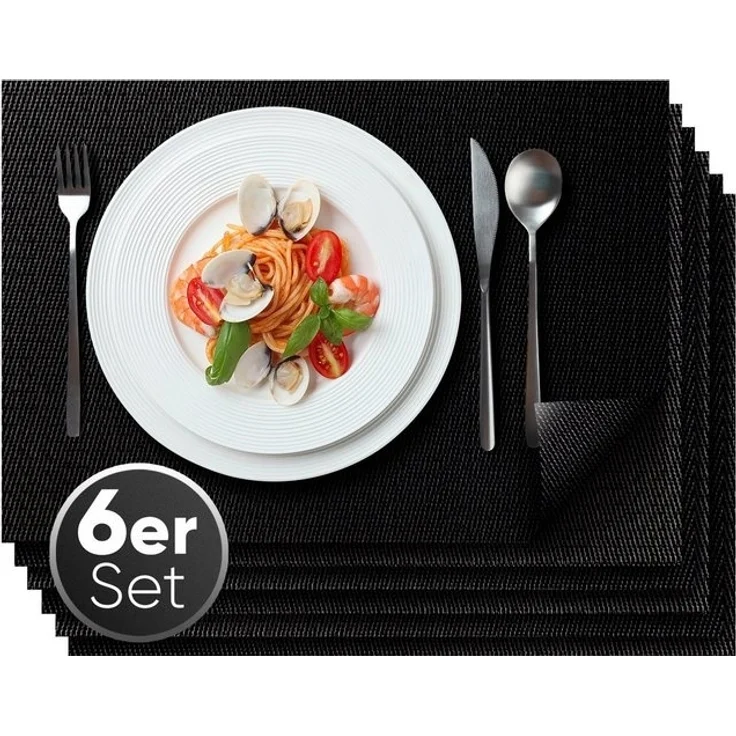 Loco Bird Platzset rechteckig aus PVC, (Tischset Abwischbar PVC-Untersetzer, 6-St, Waschbare Tischuntersetzer Platzdeckchen), Untersetzer PVC-Matte – Bild 4