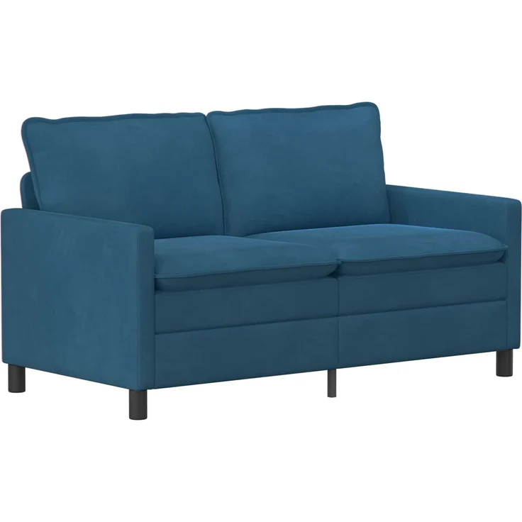 vidaXL Sofa Set 2 pcs Blau Samt 3417075 – Bild 4