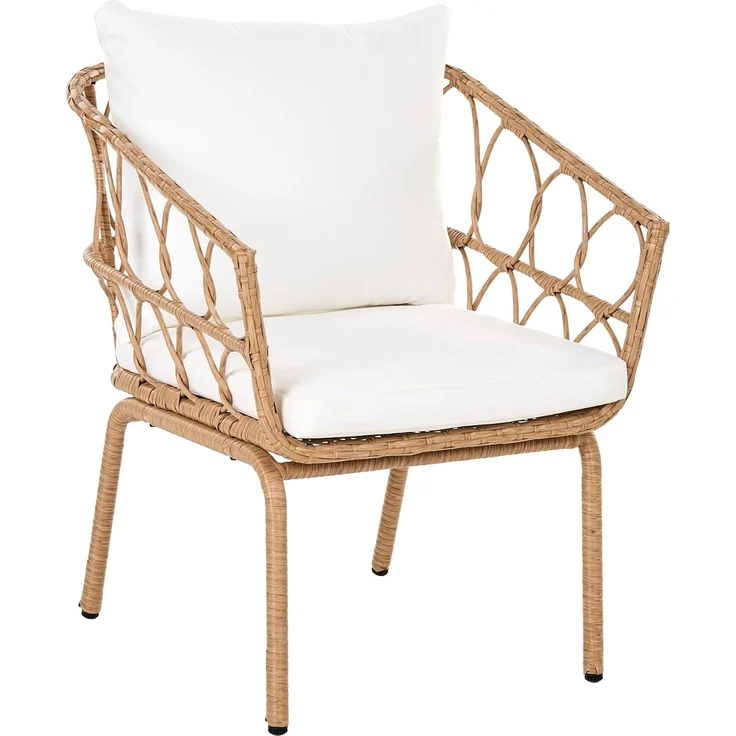 Bistro Set FERLA Polyrattan Hellbraun – Bild 5