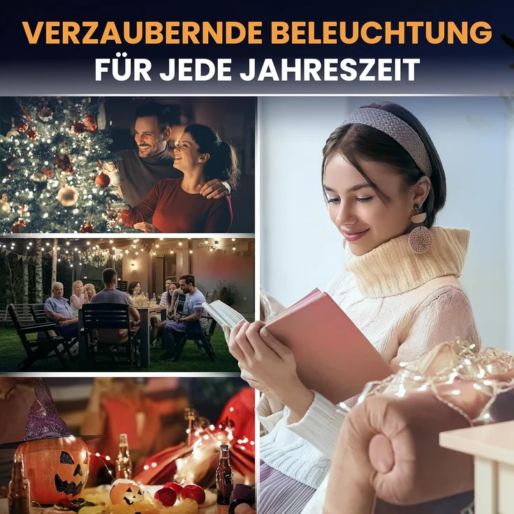Gartenpirat LED-Lichterkette Christbaum LED Lichterkette Dekobeleuchtung 8 Programme Weihnachten – Bild 6