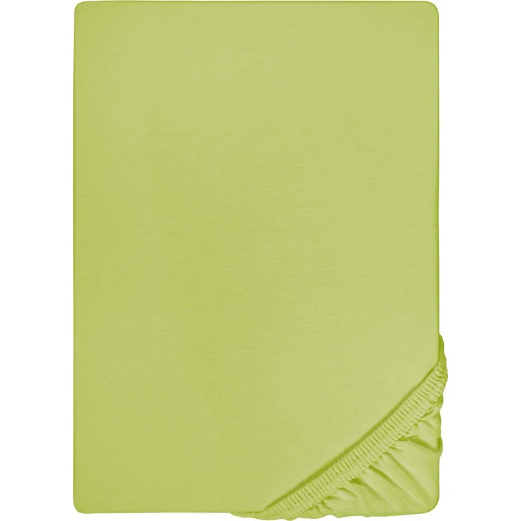 biberna Feinjersey-Spannbetttuch 0077144, apfelgrün, 1x 140x200 cm - 160x200 cm – Bild 5