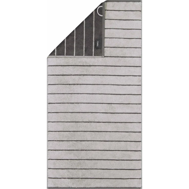 CAWÖ Handtuch - C Balance, 50x100 cm, Walkfrottier, Baumwolle, Streifen Platin – Bild 2