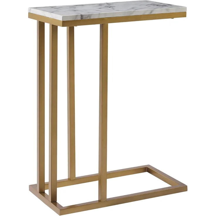 Versanora Marmo Modern Holz Marmoreffekt Beistelltisch Wohnzimmer VNF-00037 – Bild 5