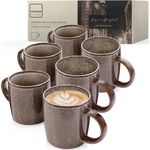 SÄNGER Kaffeebecher Set Kairo Graphit - 6 teilig aus Steingut