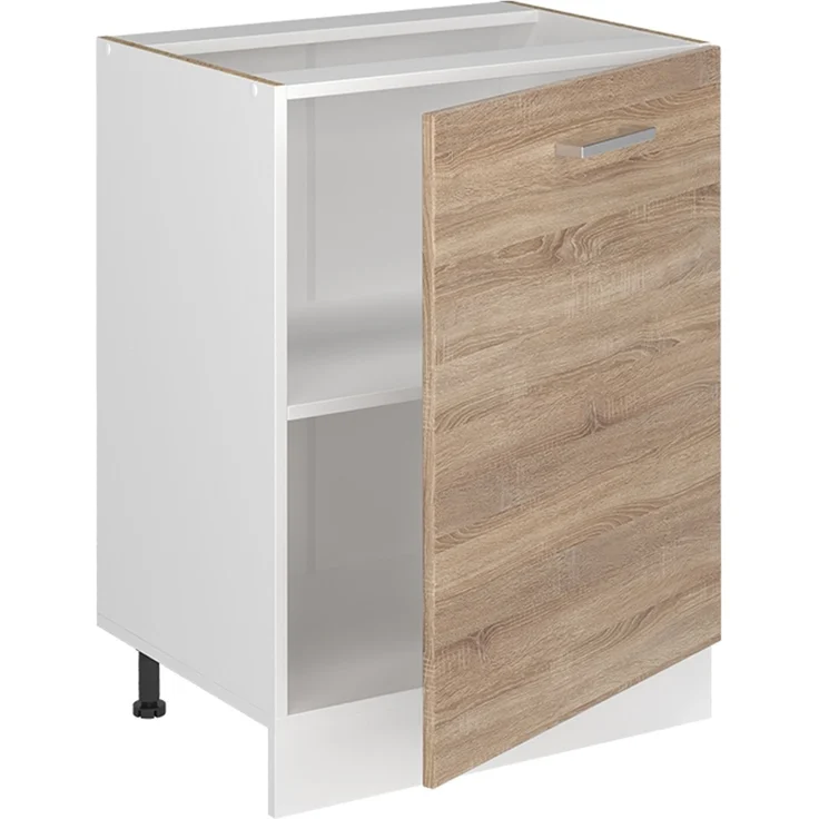 Küchenunterschrank R-Line Sonoma/Weiß 60 cm mit 1 Tür Arbeitsplatte Anthrazit Vicco – Bild 3