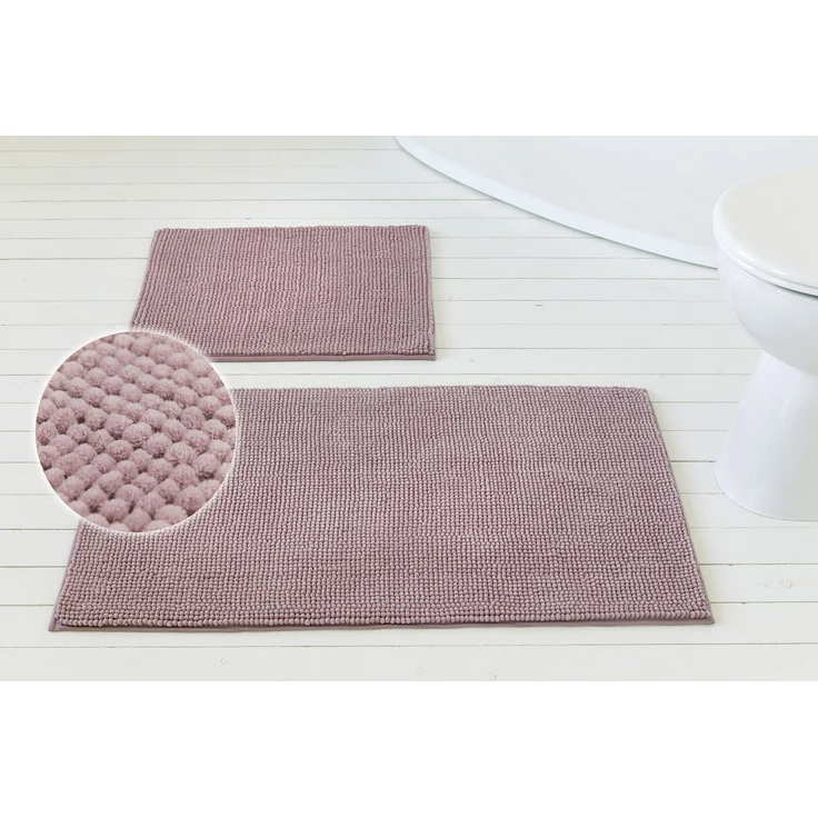 OTTO home Badematte Kaelan, weicher Chenille, Höhe 14 mm, rutschhemmend beschichtet, fußbodenheizungsgeeignet, Polyester, rechteckig, Badvorleger, Badteppich weiches Chenille, pastellfarben, Badezimmer – Bild 1