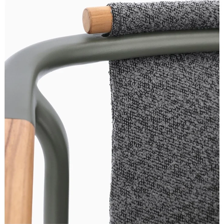 4er-Set Gartenstuhl Adilona - Aluminium Grün, Olefin-Stoff Anthrazit, mit Armlehnen – Bild 9
