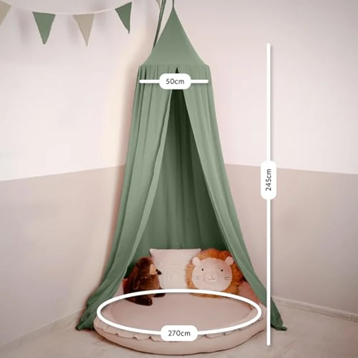lilimaus Betthimmel Hochwertiger Baldachin Betthimmel für Baby- und Kinderbetten, Hochwertiger Betthimmel für Babybett, Kinderbett oder Kuschelecke – Bild 6
