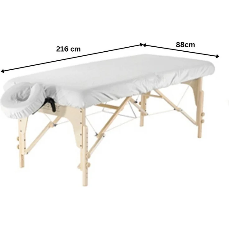 Duke-Handel Massageliegenbezug inkl. Kopfpolster, 100 % Mikrofaser, Gummizug: rundum, (2 Stück), knitter- und pillingbeständig, superleicht und ultraweich – Bild 2