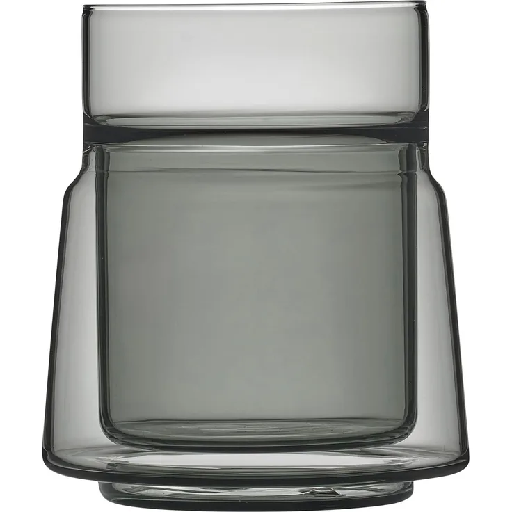 Jacob Jensen Scandinavian Lifestyle Medium Doppelwandiges Glas 210 ml Smoked