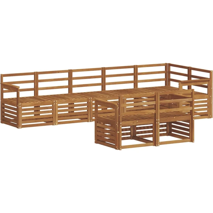 vidaXL Outdoor-Sofagarnitur 8 stk. 8-Sitzer Natur Massivholz Akazie 3374994 – Bild 2