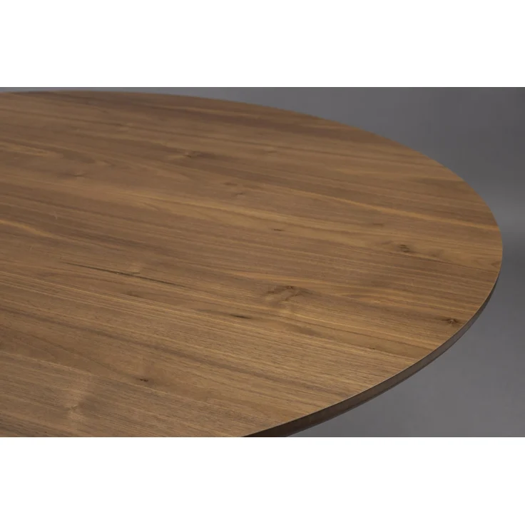 Esstisch BARLET Rund Ø 120 cm Walnussfurnierplatte von DutchBone – Bild 2