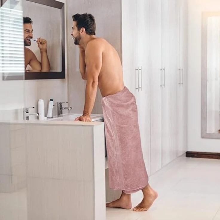 Utopia Towels,Luxuriöses Jumbo-Badetuch, 2-teilig, 100% ringgesponnene Baumwolle, extra großes Badetuch – superweiches Hotel-Qualitätshandtuch (89x178 cm, Staubrosa) – Bild 3
