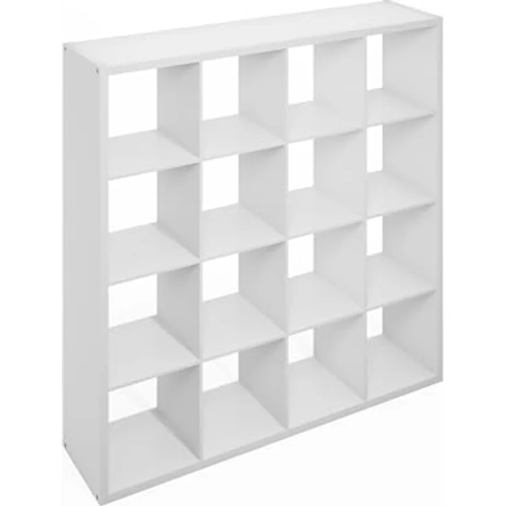 Furinno Simple Würfel-Aufbewahrungsorganizer, 16-Würfel Display-Regal, offenes Rückseitenregal, Aufbewahrungsregale, extra Dickes Gestell, Weiß – Bild 6