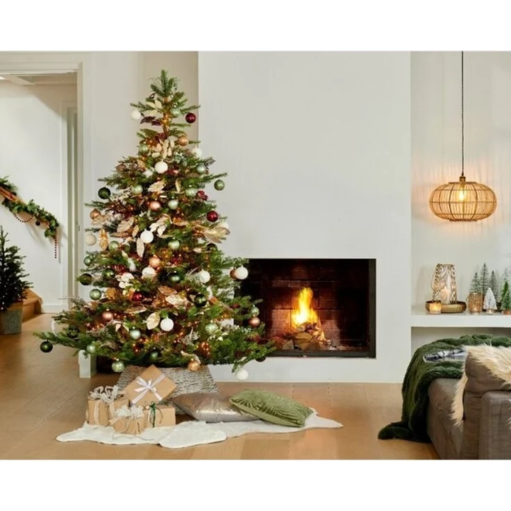 Everlands Weihnachtsbaum Grandis 300cm Tanne mit weichen Nadeln grün – Bild 5