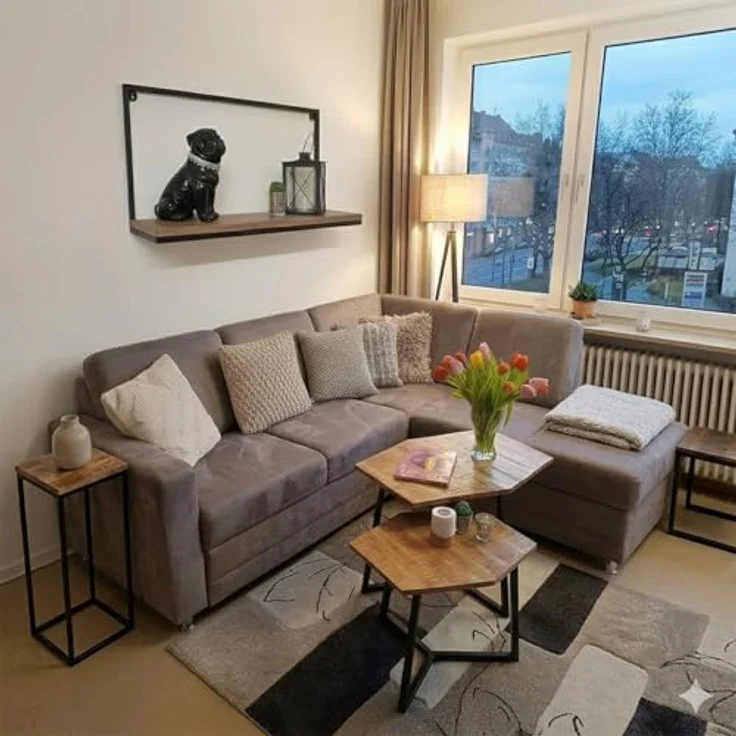 Amagohome Couchtisch Couchtisch Set 2 Stück Wohnzimmer Beistelltisch Satztisch Gestell Meta – Bild 3