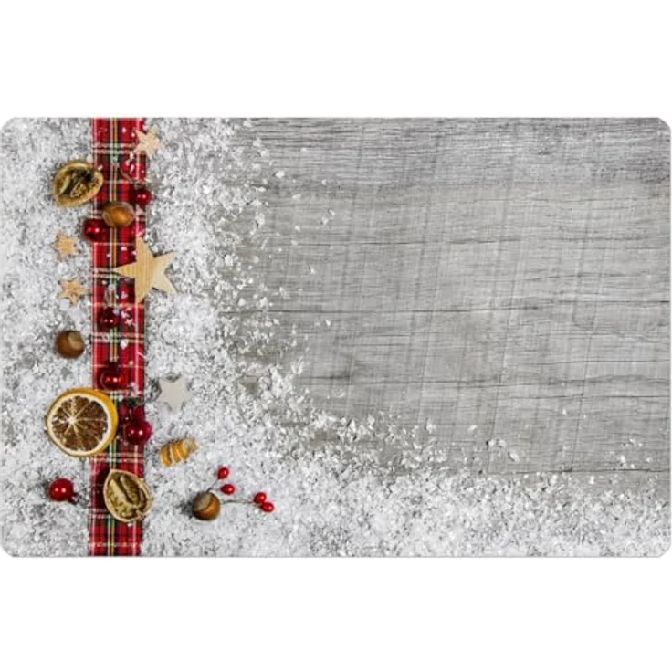 matches21 HOME & HOBBY Platzset Abwaschbare Tischsets 4er Set Weihnachten Deko & Holz, (4-St), Platzsets als Tisch-Untersetzer und Tisch-Deko für Esstisch Teller – Bild 3