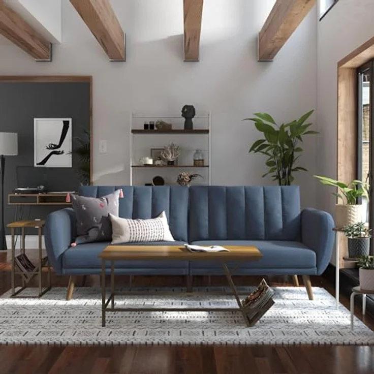Novogratz Brittany Schlafsofa, Leinen Marineblau – Bild 3