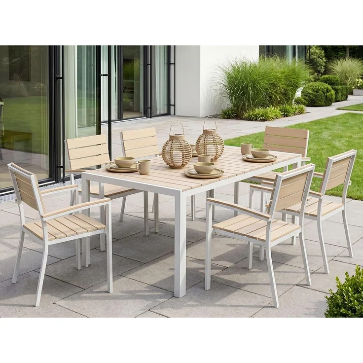 Gartentisch Kunststoff Beige COMO – Bild 2