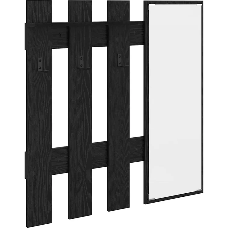 vidaXL Wandmontierter nachttisch Wandmontiert Schwarz Eichen-Optik 874508
