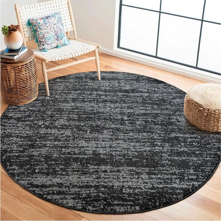 Sanat Teppich Oslo, rund, Höhe: 10 mm, Kurzflor, Wohnzimmer, Schlafzimmer, fussbodenheizungsgeeignet – Bild 1