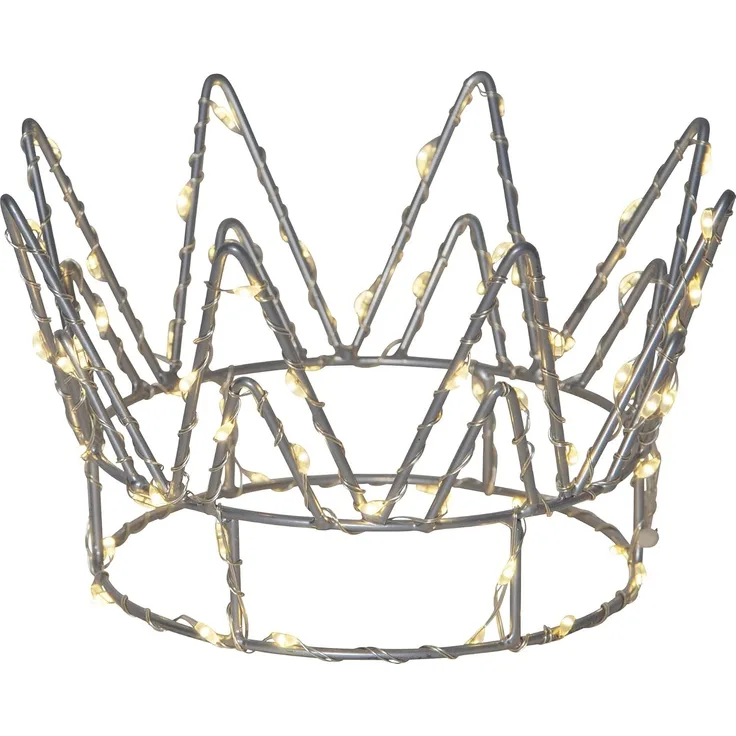 Star LED-Dekokrone 'Crown', Silber,