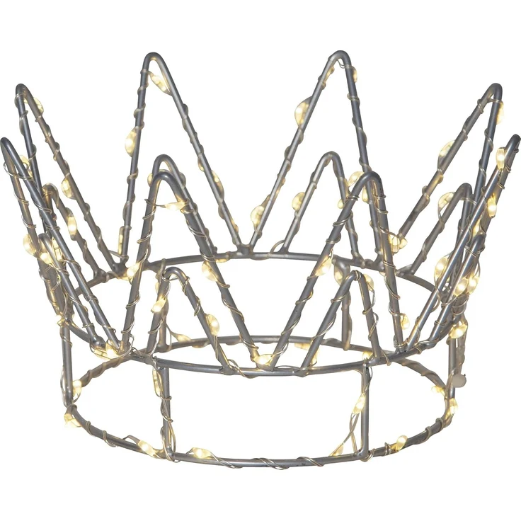 Star LED-Dekokrone 'Crown', Silber, – Bild 1