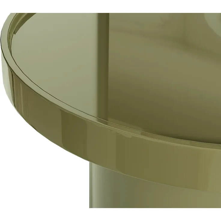 Vente-unique - SYBEVA Couchtisch Holz, Platte Grün - B 80 cm x H 40 cm x L 80 cm – Bild 3