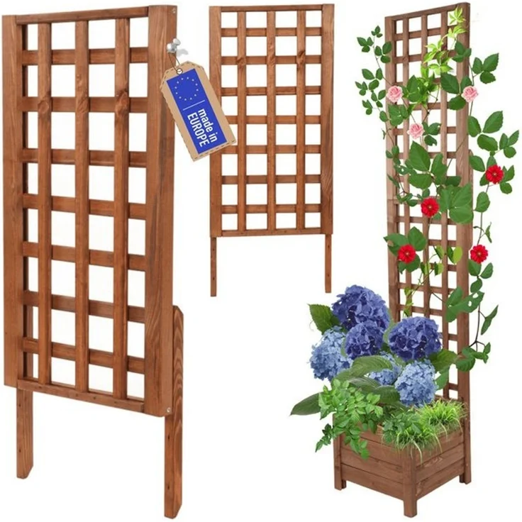 Modo24 Blumenkasten aus Kiefernholz, Pflanzkübel Holz, Hochbeet Blumentopf, Balkonkasten, Blumenkübel Outdoor Holzkiste Garten Terrasse, Imprägniert Wetterfest – Bild 4