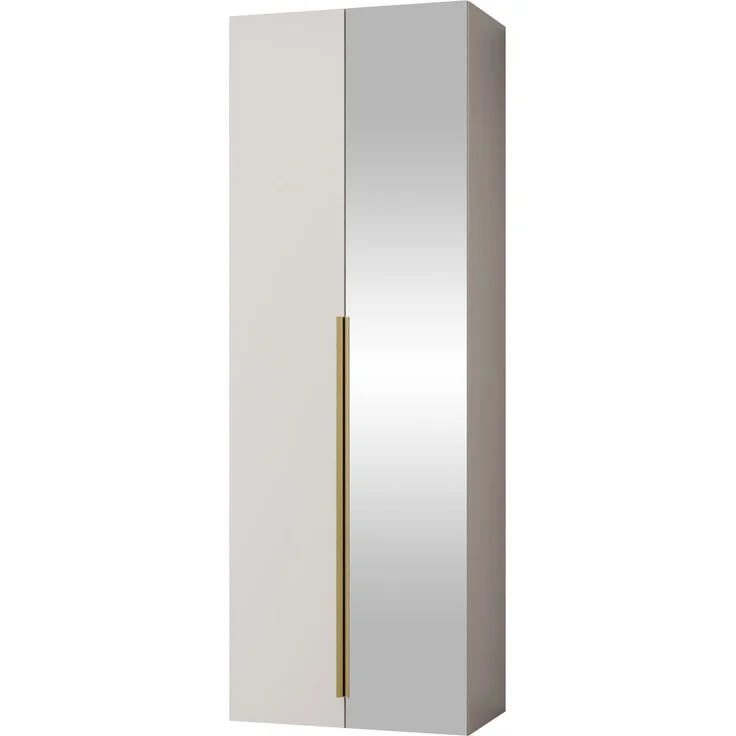 Kleiderschrank Kerkin 2D mit Spiegel (Farbe: Sandfarben) – Bild 1