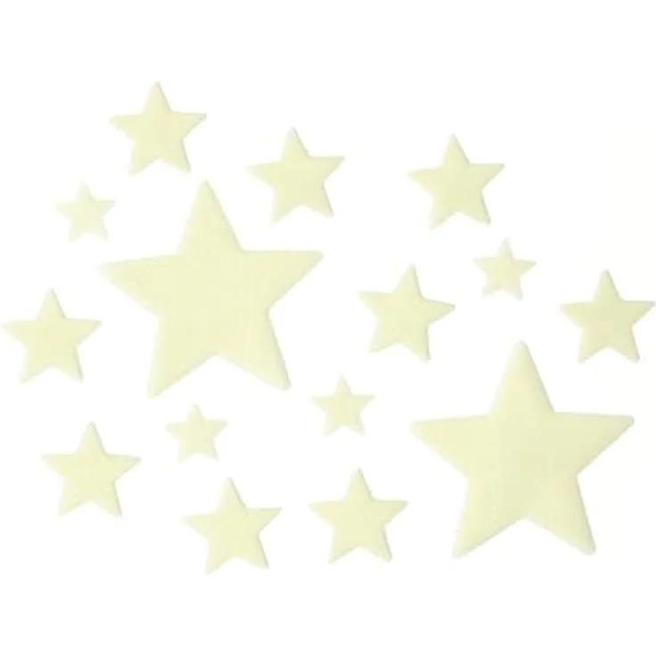 Legami Super Stars, phosphoreszierende Wandsterne in 3 Größen, 24 Stück, PVC – Bild 1