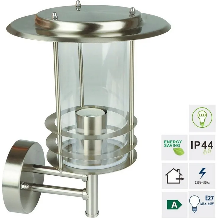 Grafner® Edelstahl Wandlampe 17WB Wandleuchte Hofleuchte