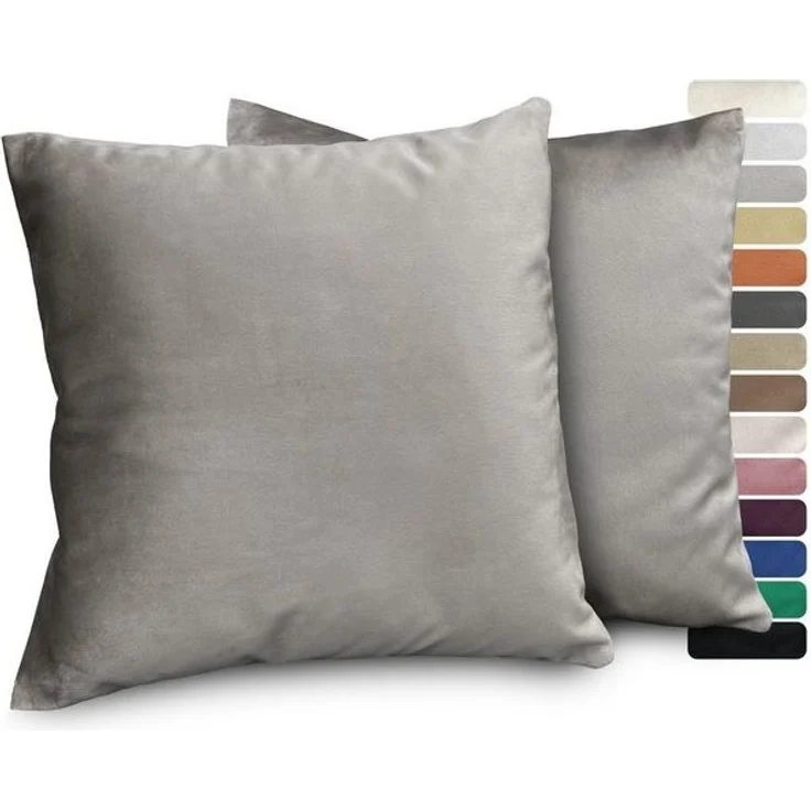 Beautex Kissenhüllen Samt Kissenhüllen 2er Set, Premium Kissenbezug, Sofa- und Dekokissen, (2 Stück) – Bild 4