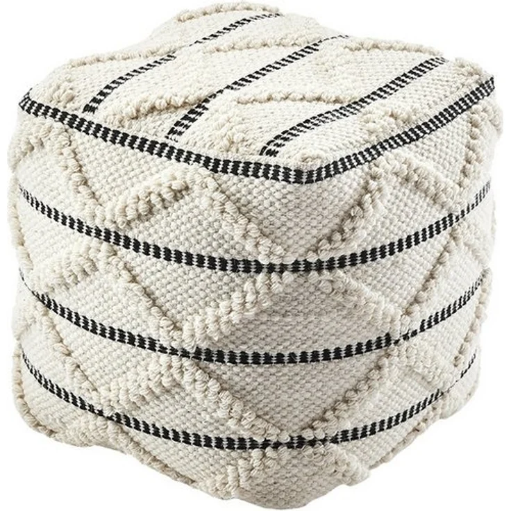 Kobolo Sitzwürfel Sitzpouf Pouf - JAIPUR - aus Baumwolle mit Muster (1 Stück) – Bild 4