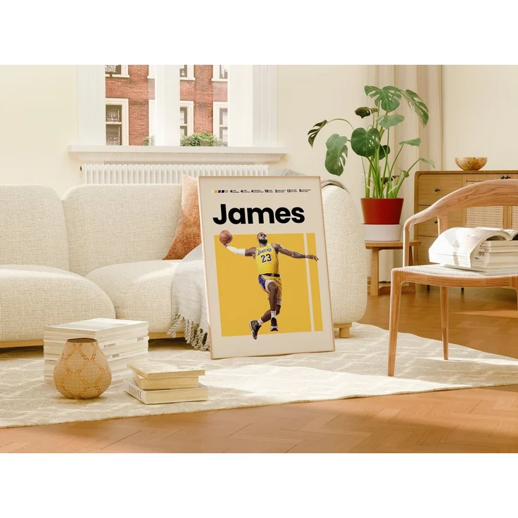 JUSTGOODMOOD Poster Premium ® Lebron James · Basketball · ohne Rahmen – Bild 3