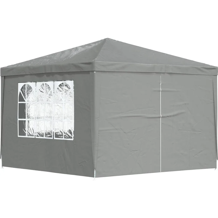 vidaXL Party-Zelt 300 x 300 x 255 cm Hellgrau PE und Stahl 42032999 – Bild 1