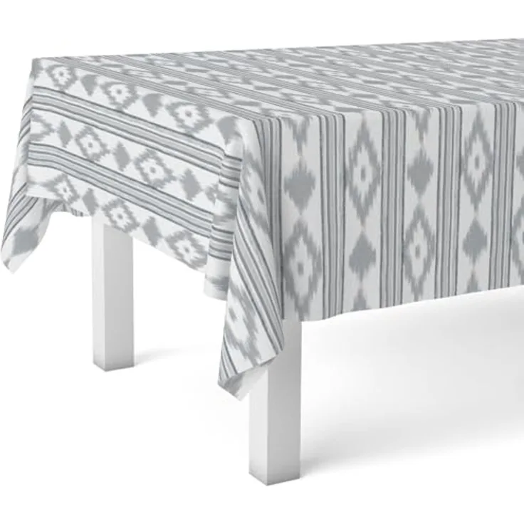 Martina Home Tischdecke, Wachstuch, Malorqui, Grau, 140x140 cm