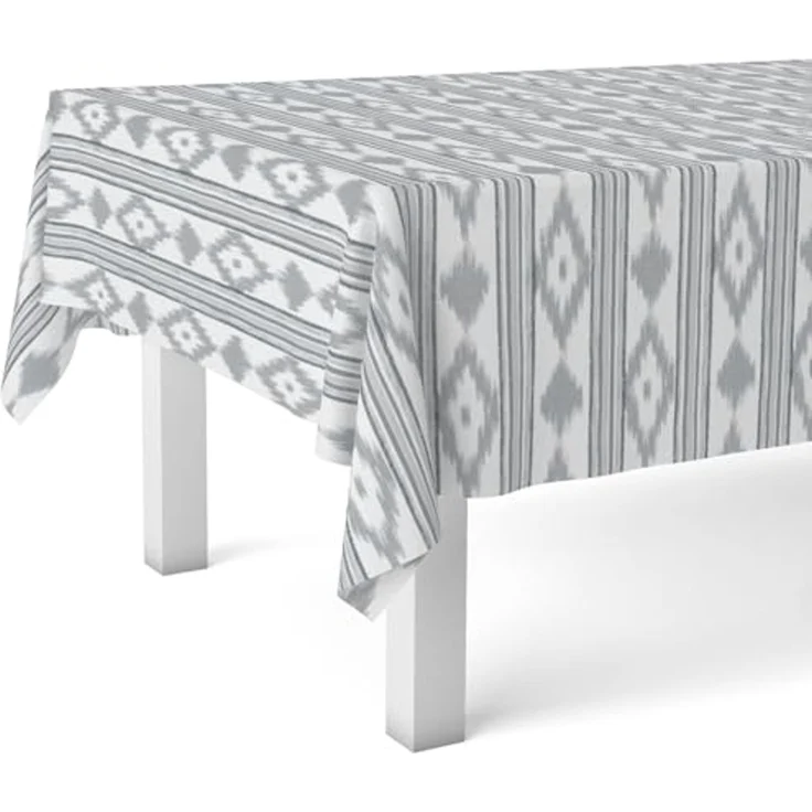 Martina Home Tischdecke, Wachstuch, Malorqui, Grau, 140x140 cm – Bild 1