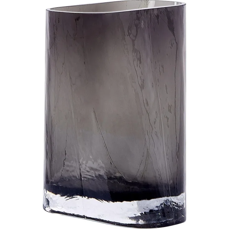 Blumenvase MITATA 20 cm Glas Grau