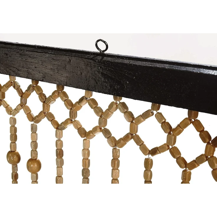 Kobolo Türvorhang Holzperlenvorhang Samara 90x200 (1 St), Ösen, transparent – Bild 6