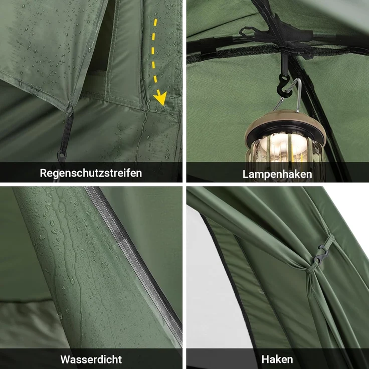 SoBuy Feldbett OGS32 Campingzelt 4in1-Zelt mit Campingliege Schlafsack Luftmatratze – Bild 8
