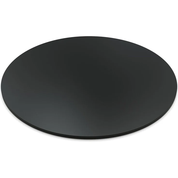 Dekor Spanplatte 28mm Tischplatte rund melaminharzbeschichtet schwarz mit ABS Kante Umleimer - Größe 130 x 130 cm - Höhe 2,8 cm - Farbe Vulkanschwarz – Bild 1