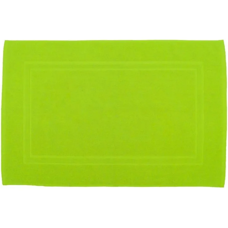 Julie Julsen Badematte 1-Badematte-Apfelgrün-50 x 40 cm, Baumwolle, Doppelrahmen