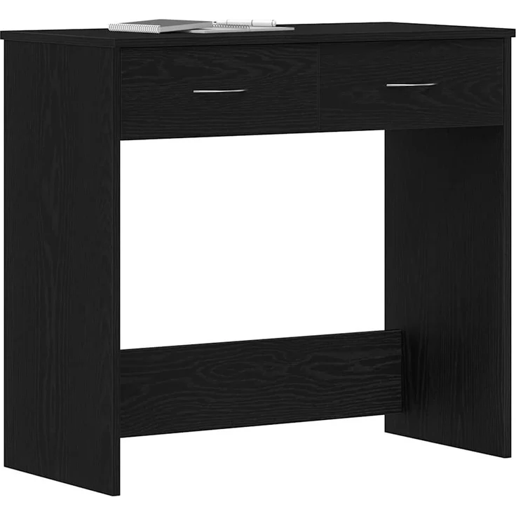 vidaXL Schreibtisch Schwarz Eichen-Optik 80 x 40 x 75 cm Holzwerkstoff 862480 – Bild 2
