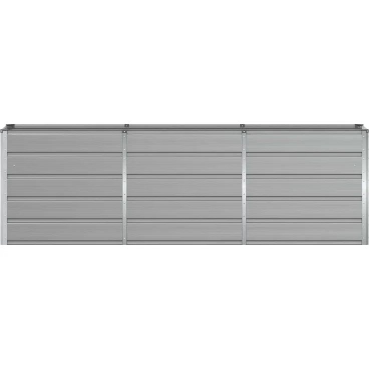 vidaXL Pflanzkübel Hellgrau 240 x 40 x 75 cm Stahl 42018137 – Bild 4