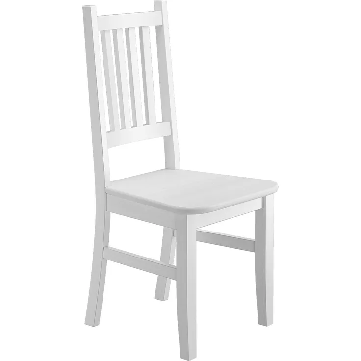 Weißer Stuhl Eris Küchenstuhl Massivholzstuhl Esszimmerstuhl Kiefer 90.71-01 W