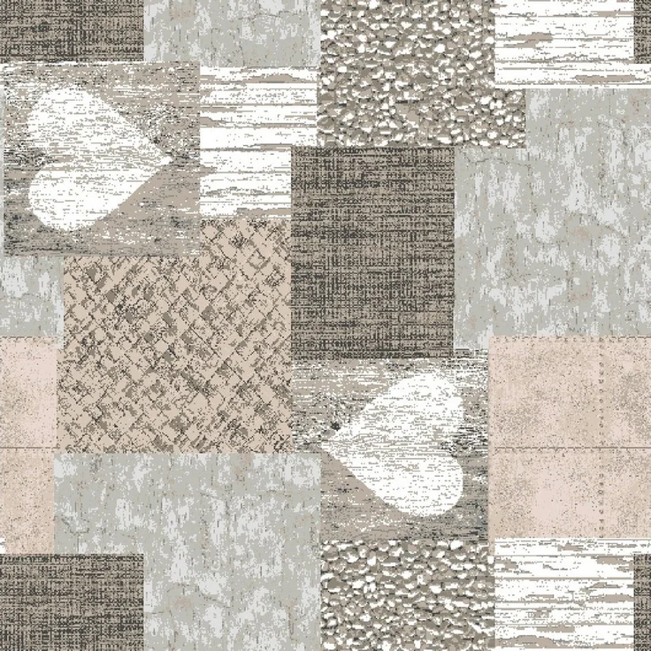 Delindo Lifestyle Tagesdecke Herzen, Patchwork Bettüberwurf, weich wattiert und aufwändig gesteppt – Bild 2