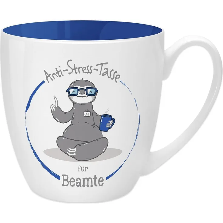 GRUSS & CO Anti-Stress-Tasse Motiv "Beamte" | Tasse mit Spruch, 45 cl, New Bone China | Geschenk für Ihn | 45486